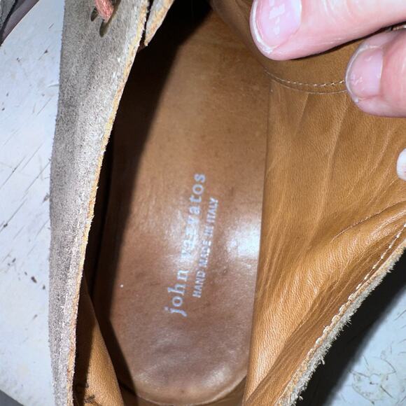 John Varvatos Brownish Green Suede Size 7.5 Chukka Boots - Picture 10 of 11